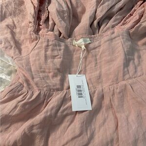 NWT Candace Maxi Dress Sweet Blush 100% Linen Bump Friendly - Damaged zipper